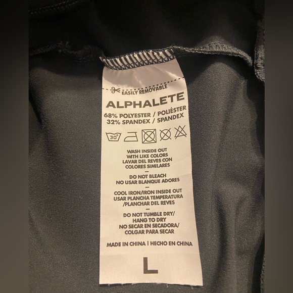 Alphalete Cropped Tank Top Womens Sz L Dark Gray Hooded Athleisure Athletic - Picture 5 of 8
